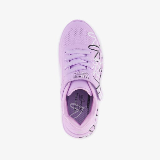 Uno Lite - Love meisjes sneakers met hartjes lichtpaars
