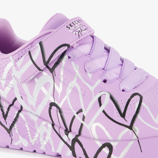 Uno Lite - Love meisjes sneakers met hartjes lichtpaars