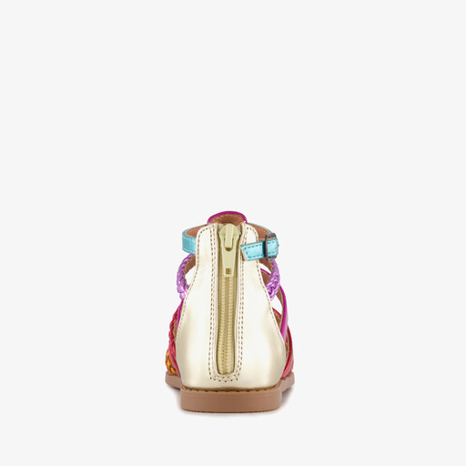 Metallic meisjes sandalen multicolor