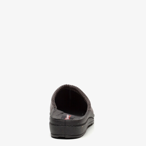 Heren pantoffels ribstof grijs