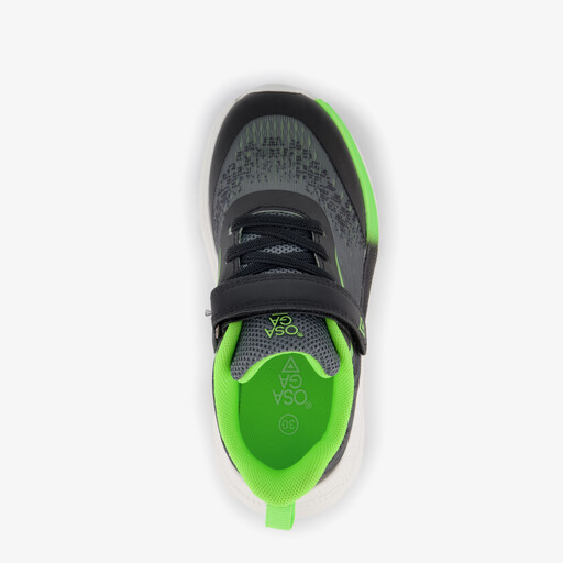 Kinder sportschoenen zwart groen