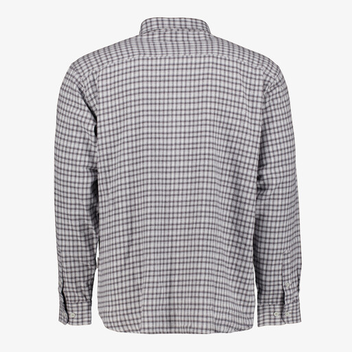 Geruit heren overhemd grijs