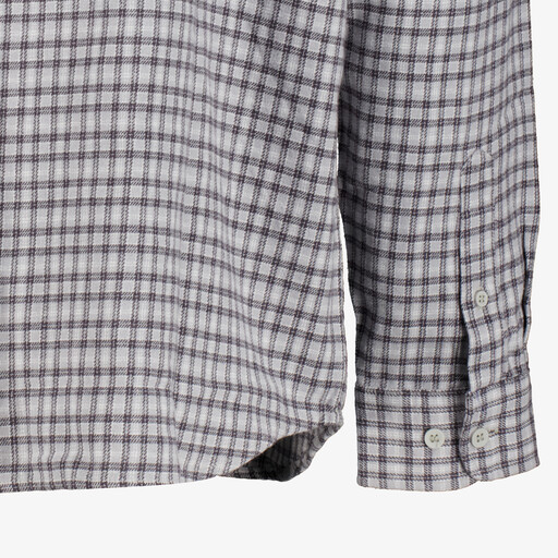 Geruit heren overhemd grijs