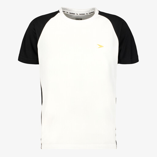 Kinder voetbal T-shirt wit zwart