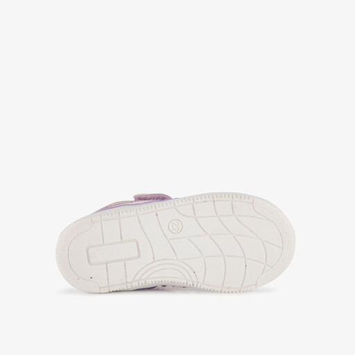 Leren meisjes sneakers roze paars