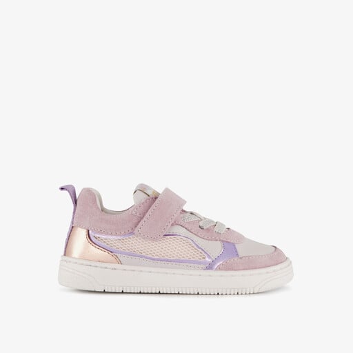 Leren meisjes sneakers roze paars