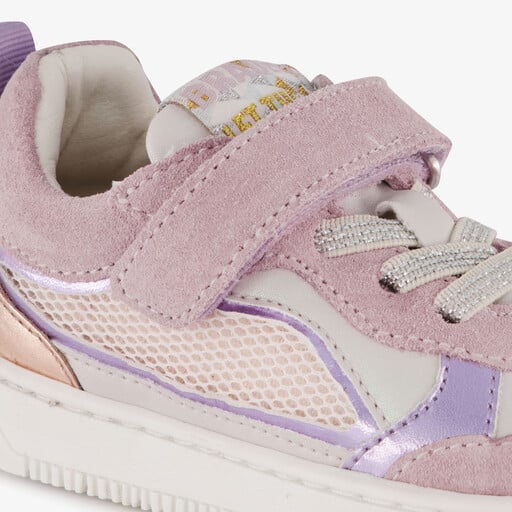 Leren meisjes sneakers roze paars