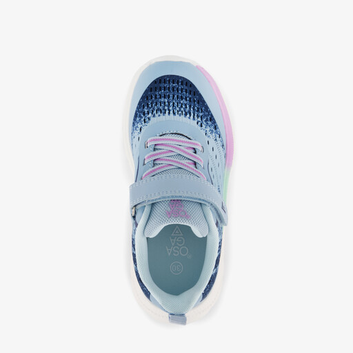 Kinder sportschoenen lichtblauw roze