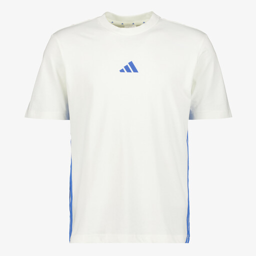 M LIN SJ heren T-shirt wit blauw