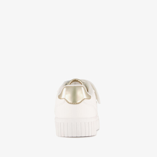 Meisjes sneakers wit metallic goud