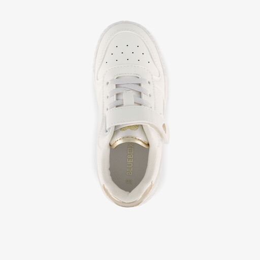 Meisjes sneakers wit metallic goud