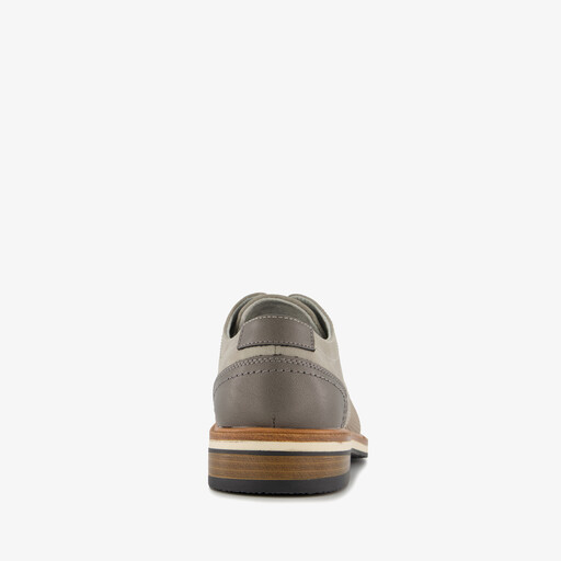 Heren veterschoenen met reliëf grijs