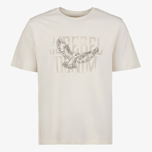 Heren T-shirt met adelaar creme