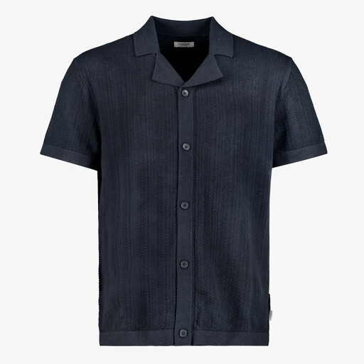 Heren overhemd donkerblauw