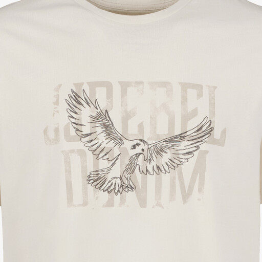 Heren T-shirt met adelaar creme