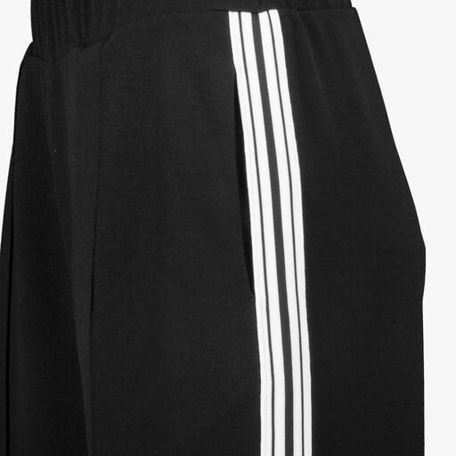 Dames wide leg broek met bies zwart wit