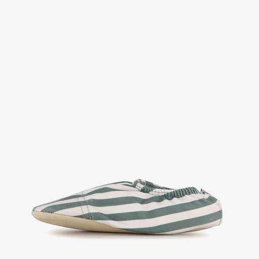 Kinder schoenen met groene strepen wit
