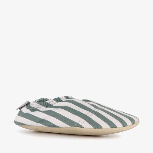 Kinder schoenen met groene strepen wit