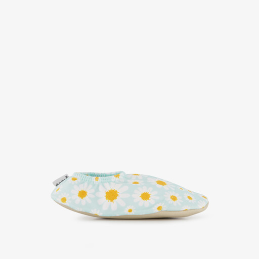 Kinder schoenen met madeliefjes lichtblauw