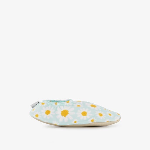 Kinder schoenen met madeliefjes lichtblauw