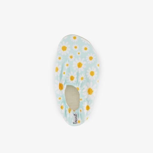 Kinder schoenen met madeliefjes lichtblauw
