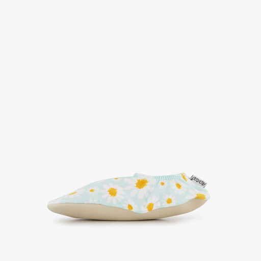 Kinder schoenen met madeliefjes lichtblauw