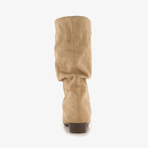 Dames slouchy laarzen beige