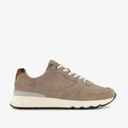 Suède heren sneakers taupe