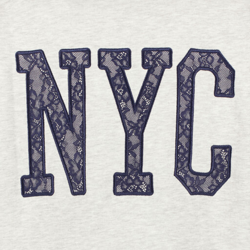 Dames sweater met backprint grijs