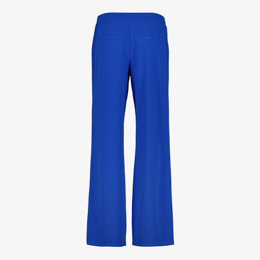 Dames wide leg broek met bies blauw