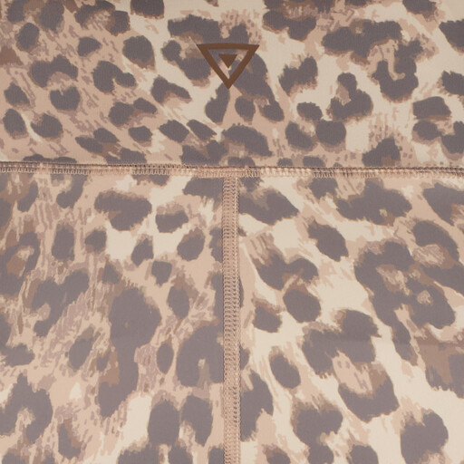 Dames fietsbroek met panterprint beige bruin