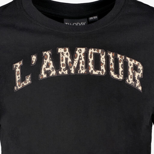 Cropped meisjes top zwart