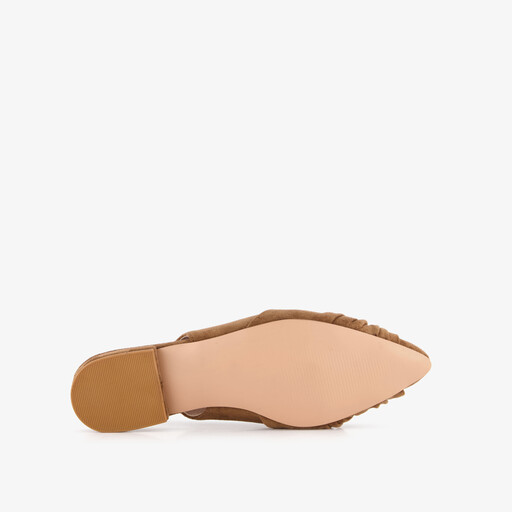 Dames slingbacks met knoop cognac