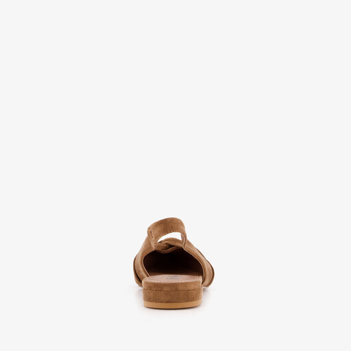 Dames slingbacks met knoop cognac
