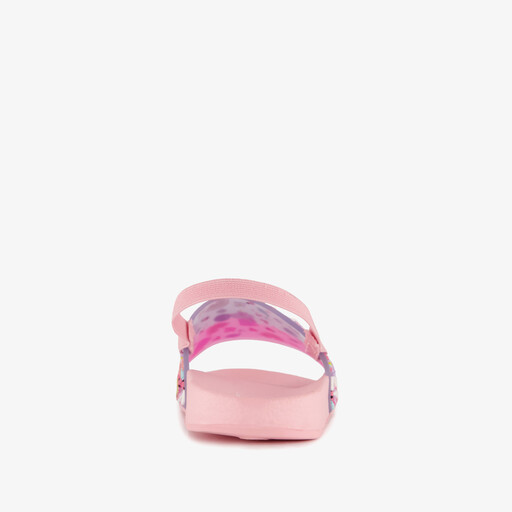Roze jongens badslippers met print roze