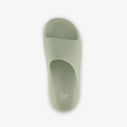 Dames badslippers saliegroen