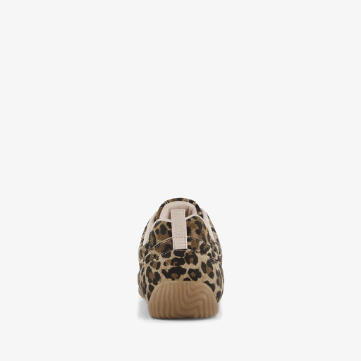 Dames sneakers met panterprint bruin