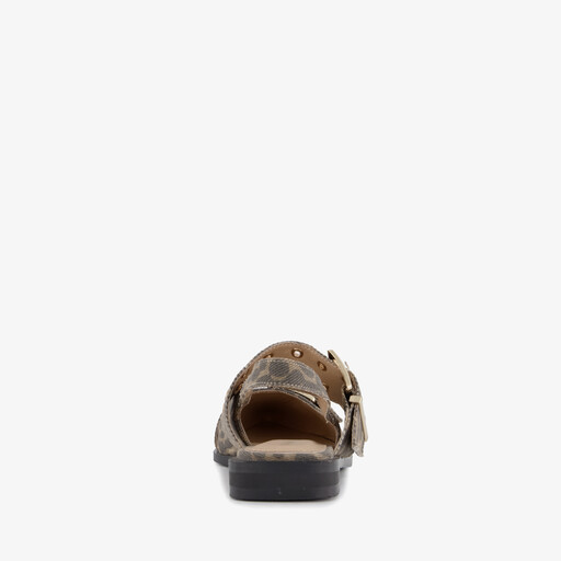 Dames panterprint slingbacks met gespen