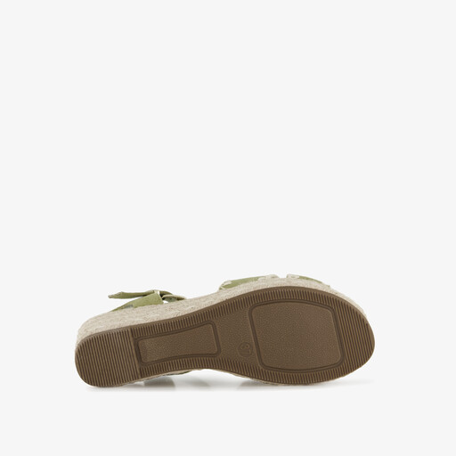 Dames espadrilles met sleehak groen