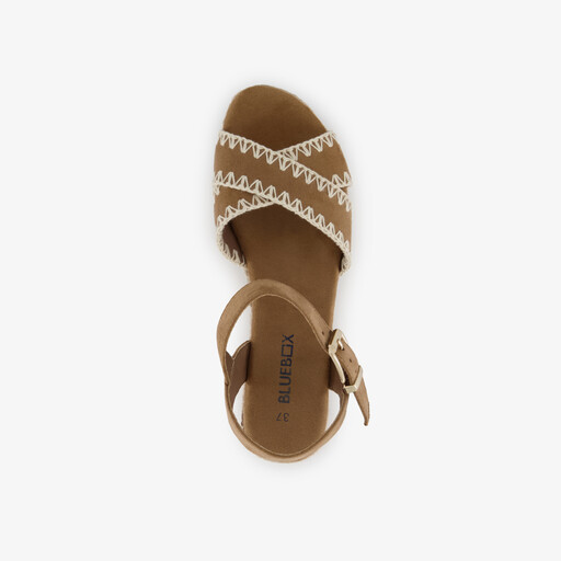 Dames espadrilles met sleehak bruin