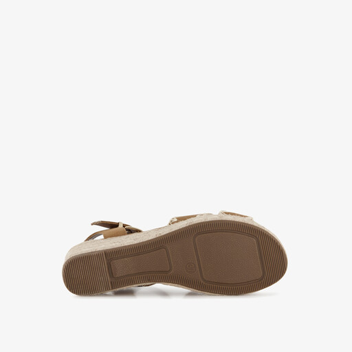 Dames espadrilles met sleehak bruin