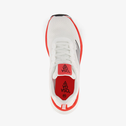 Heren hardloopschoenen wit oranje