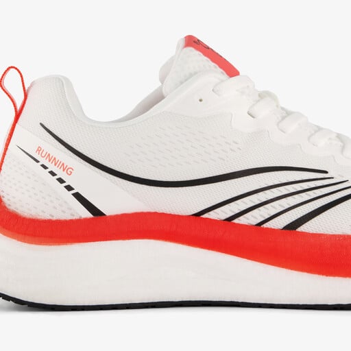 Heren hardloopschoenen wit oranje