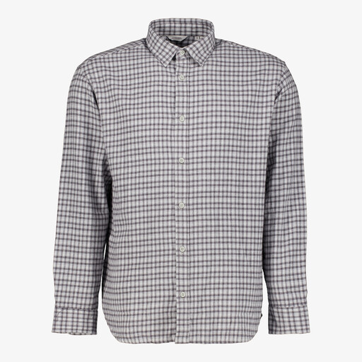Geruit heren overhemd grijs