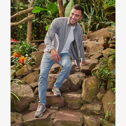 Geruit heren overhemd grijs