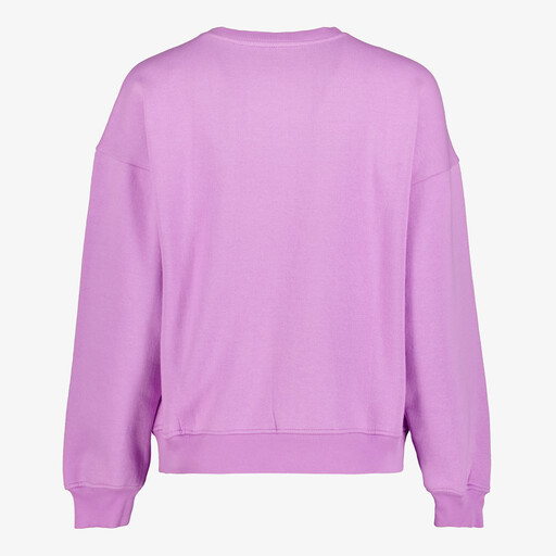Dames sweater met hartjes paars