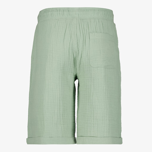 Jongens mousseline short groen