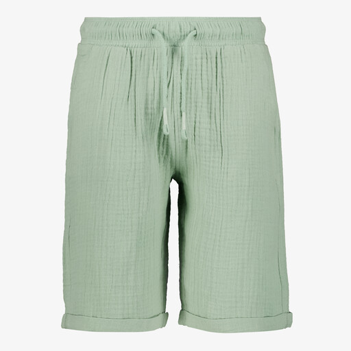 Jongens mousseline short groen