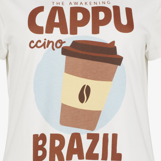 Dames T-shirt met opdruk wit