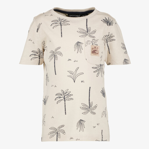 Jongens T-shirt met palmbomen beige